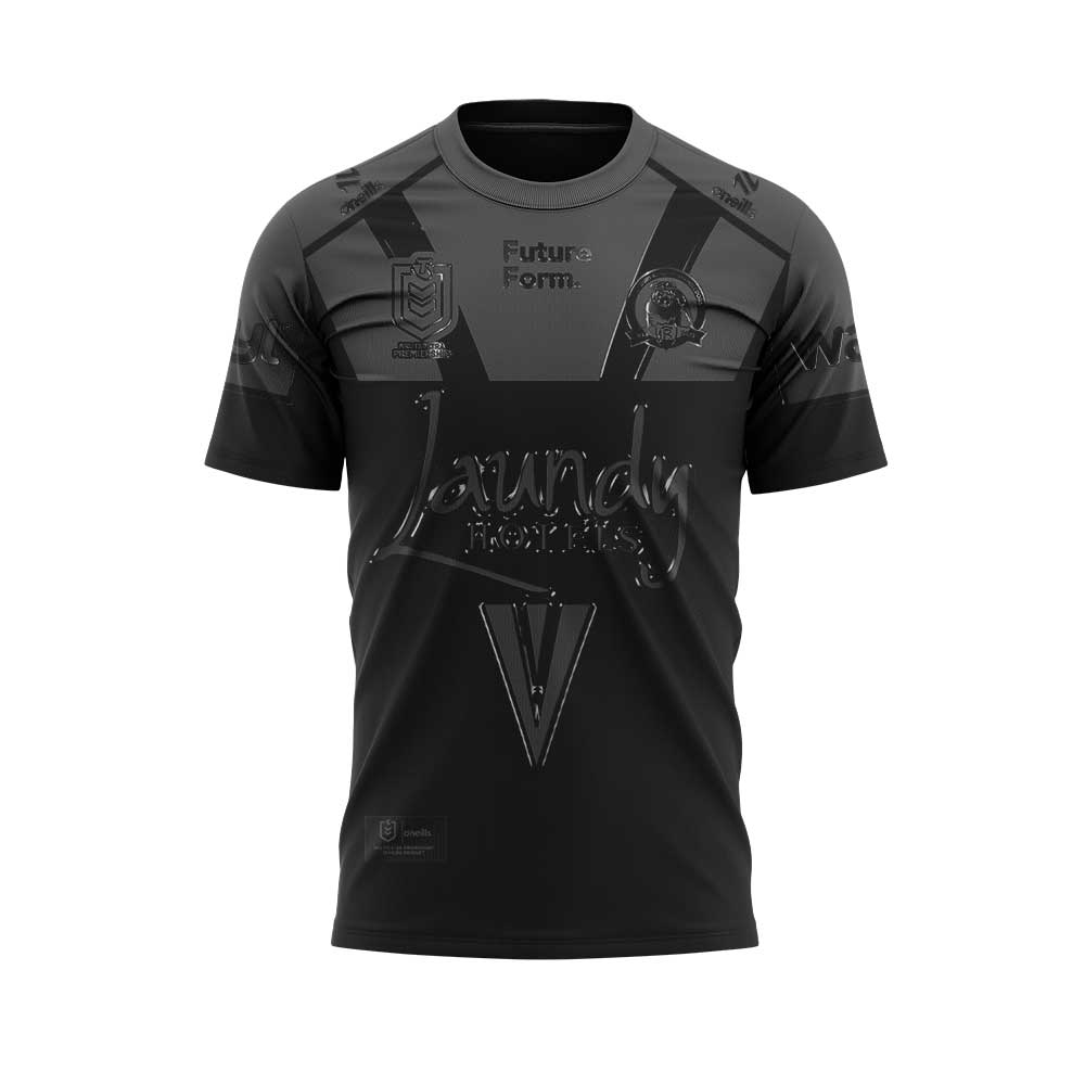 Canterbury Bulldogs Back In Black Uniform Custom Number T-Shirt