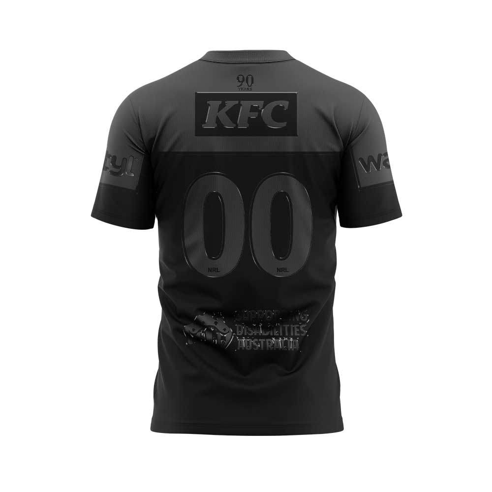 Canterbury Bulldogs Back In Black Uniform Custom Number T-Shirt
