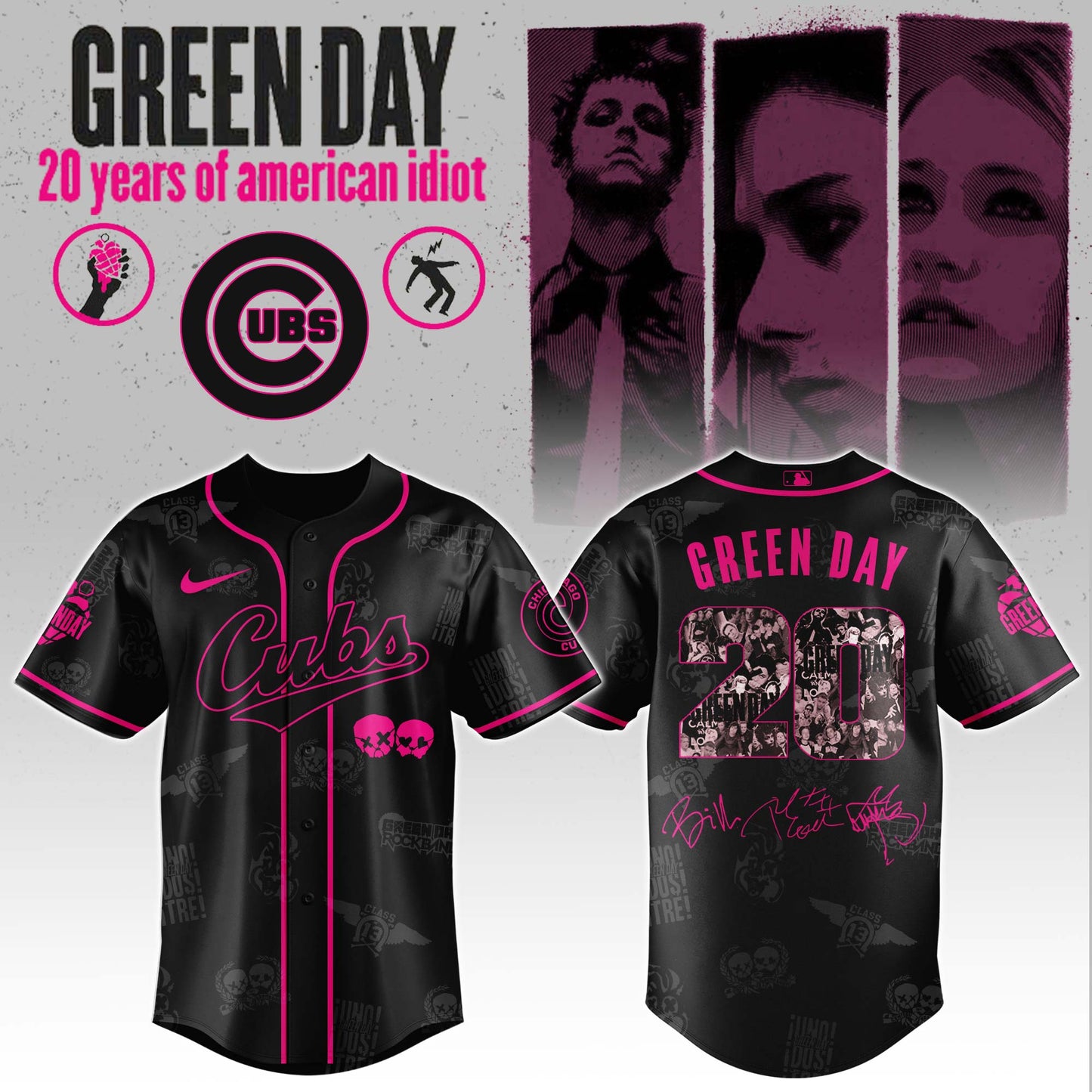 C Cubs x Green Day 20th Anniversary Jersey 2025 Editions Limited + Selling Out Fast
