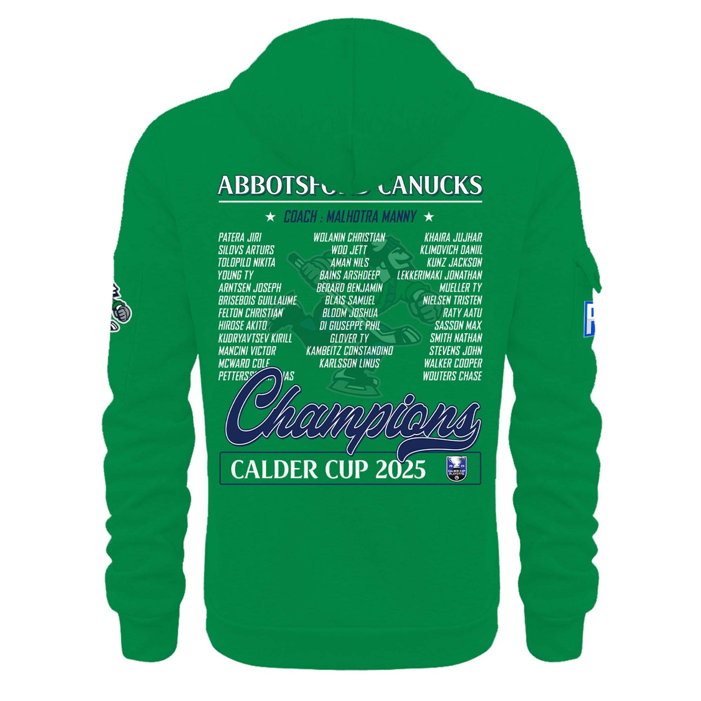 Abbotsford Canucks AHL Champions Cup 2025 New Half Zip Hoodie Limited