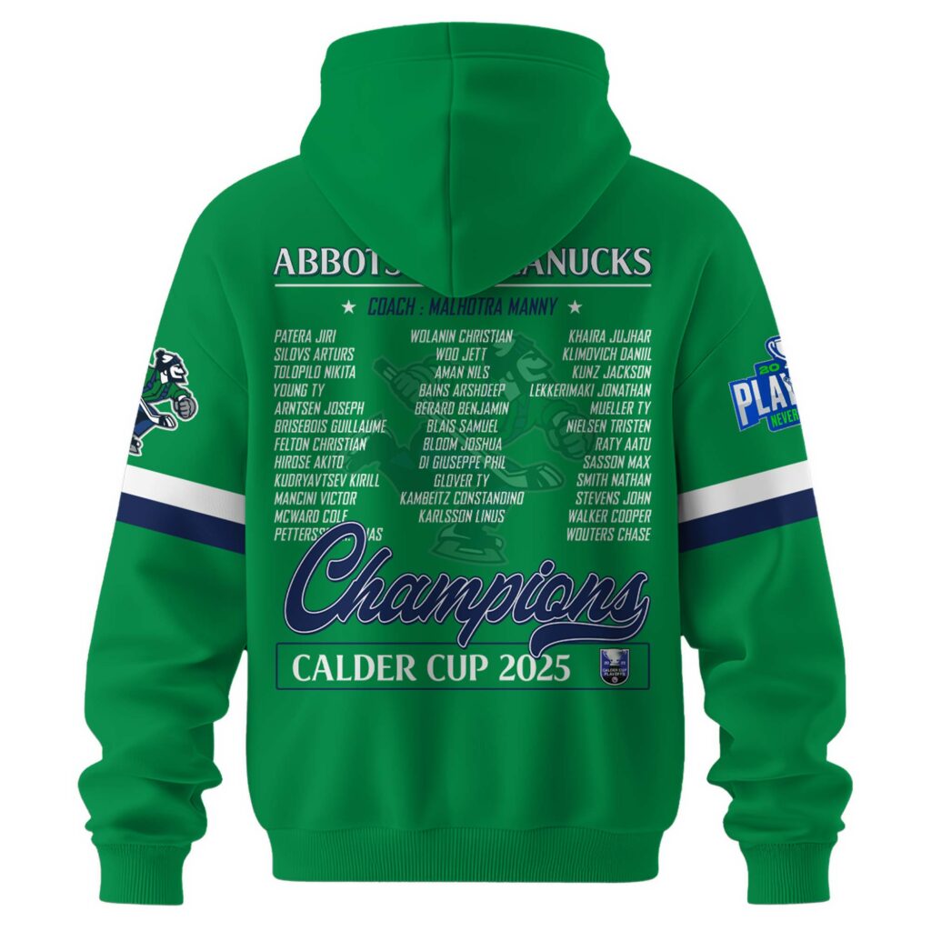 Abbotsford Canucks AHL Champions Cup 2025 Hoodie Limited