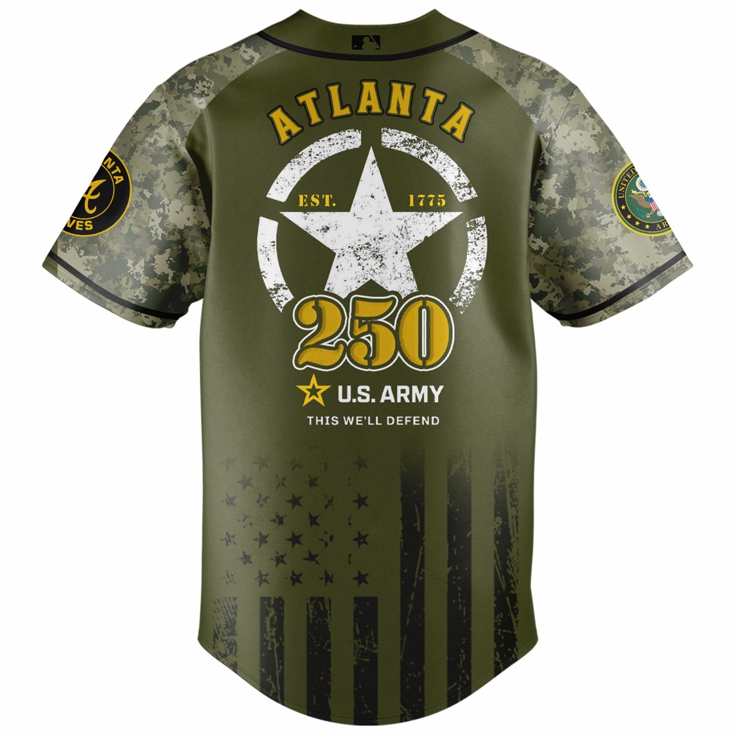 Atlanta Braves MLB x 250 U.S. ARMY Jersey 03