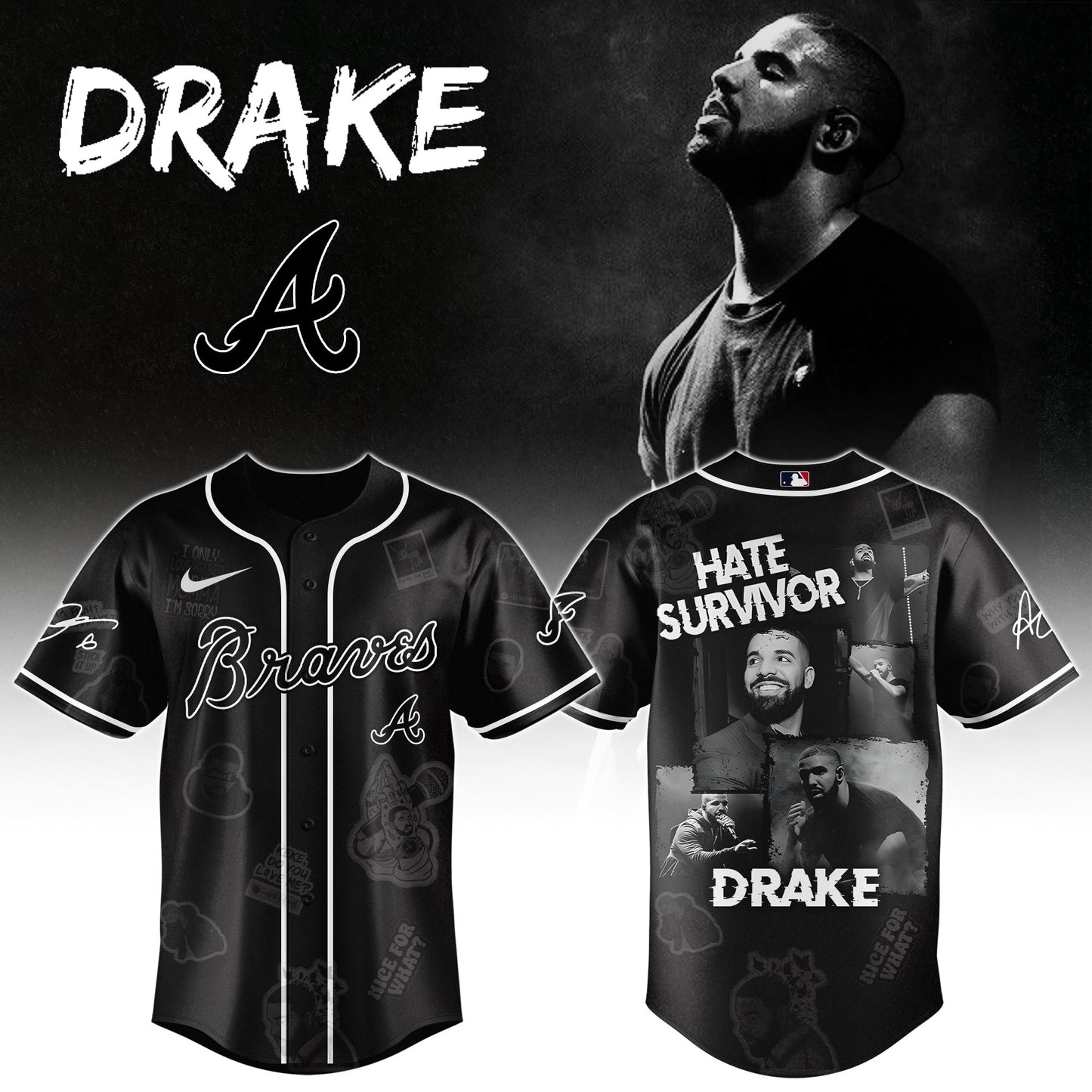 A Braves x Drake Chromakopia The World Tour 2025 Jersey Editions Limited +Selling Out Fast