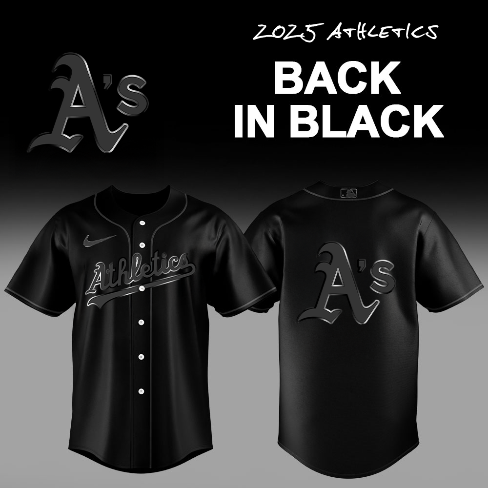 Athletics Back In Black 2025 Jersey