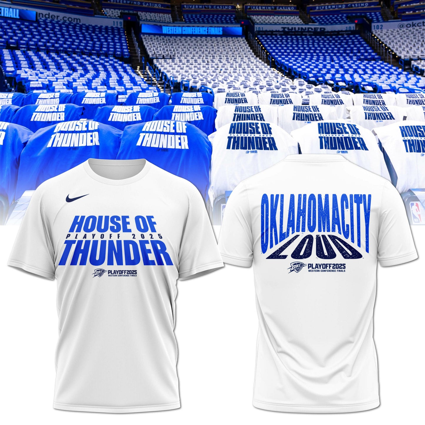 The 2025 Oklahoma City Thunder playoff Tshirt