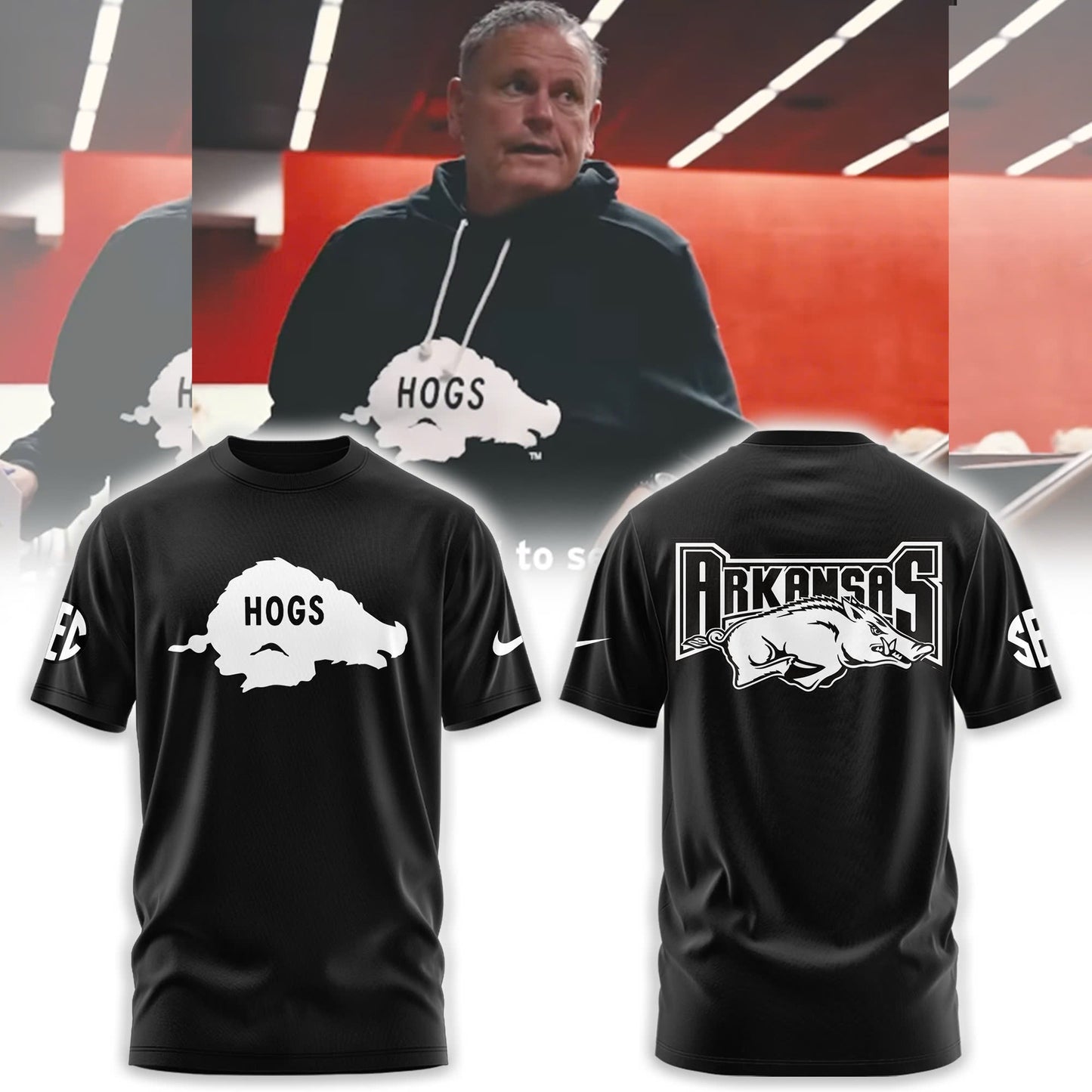 Arkansas Razorbacks HOGS Combo Tshirt