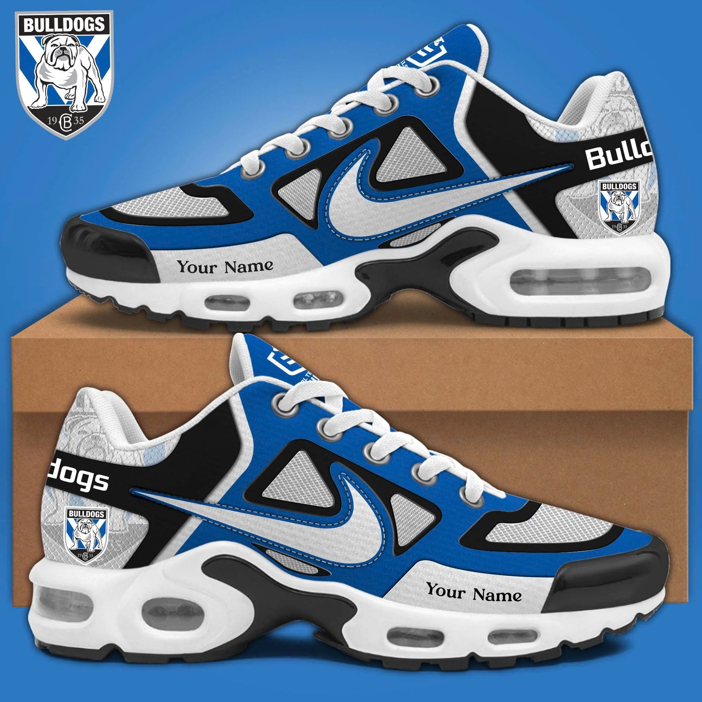 Canterbury Bulldogs 2025 NRL Air Max Plus Custom Name Shoes