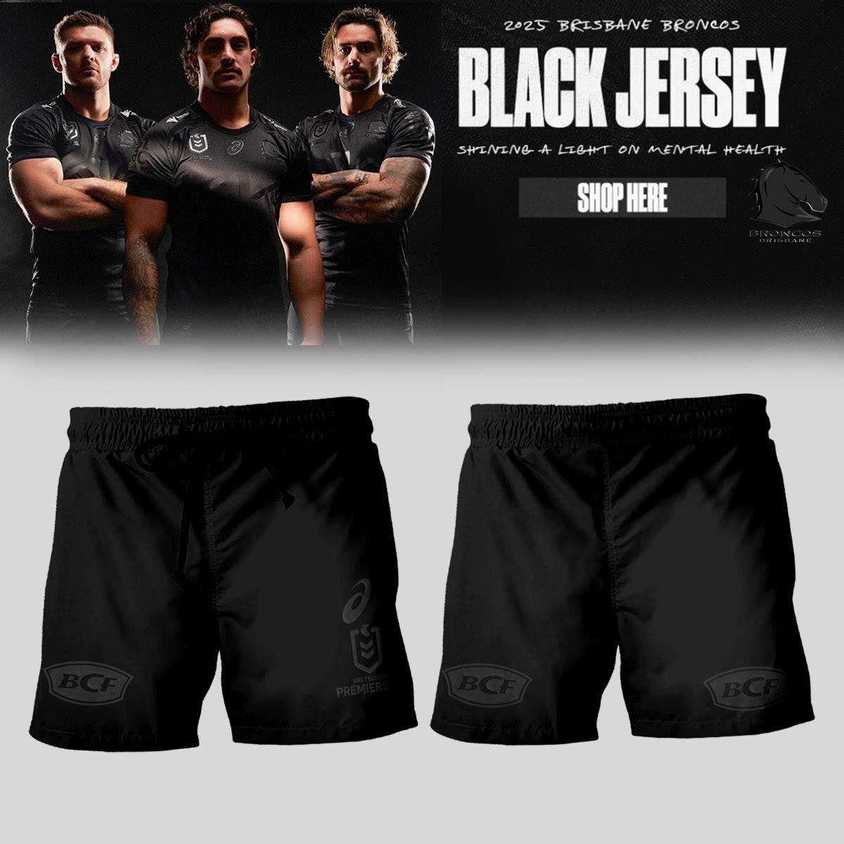 Brisbane Broncos Our 2025 Black New Jersey