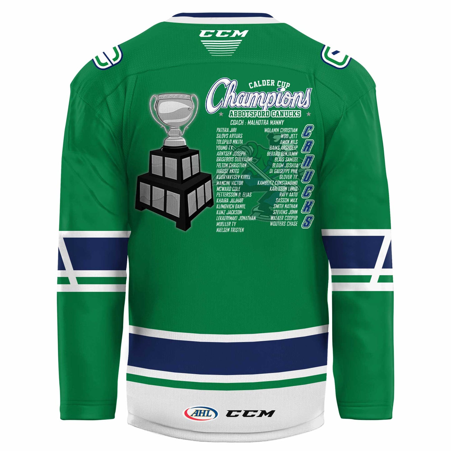 Abbotsford Canucks 2025 AHL Champions 2025 Jersey Hockey Editions Limited