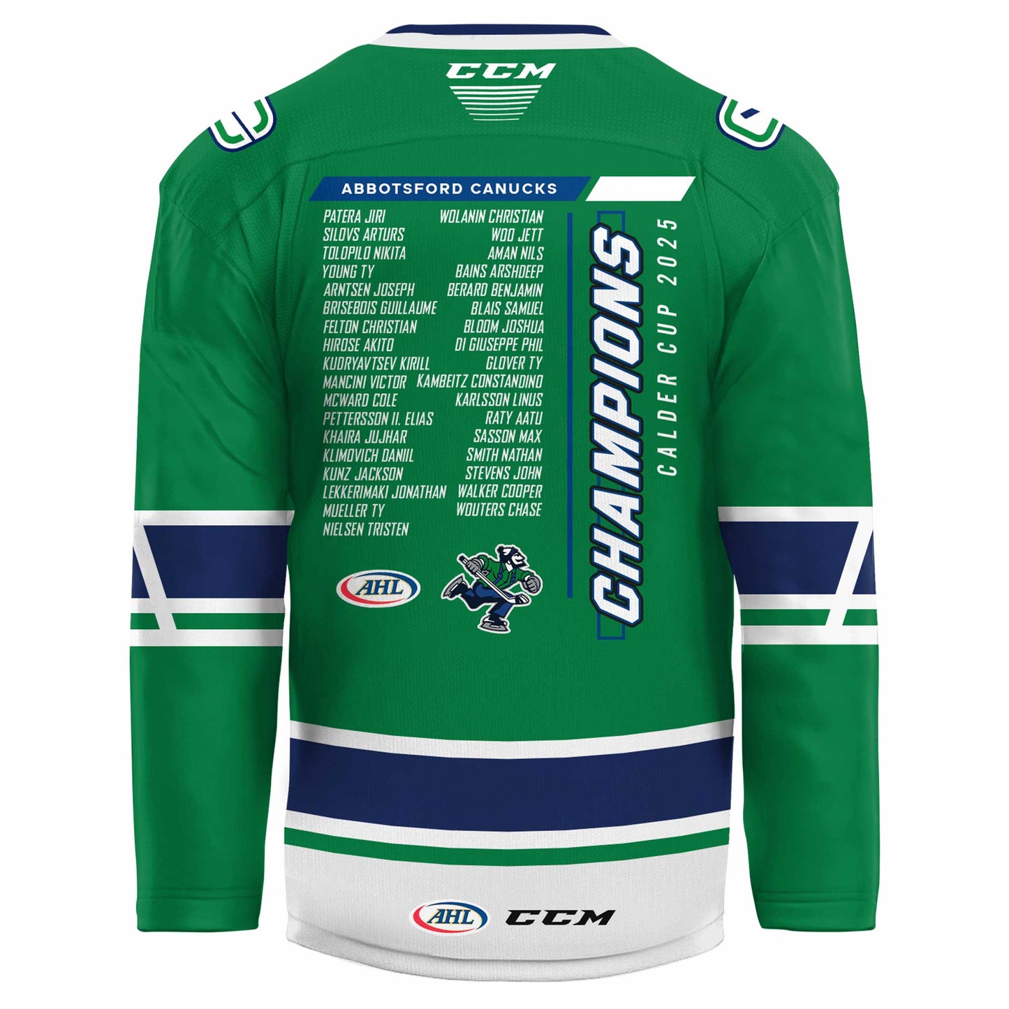 Abbotsford Canucks 2025 AHL Champions 2025 Jersey Hockey Editions Limited