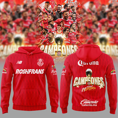 Toluca CampeÃ³n 2025 Liga MX Hoodie