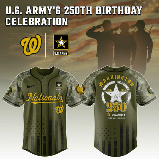 Washington Nationals MLB x 250 U.S. ARMY Jersey 03