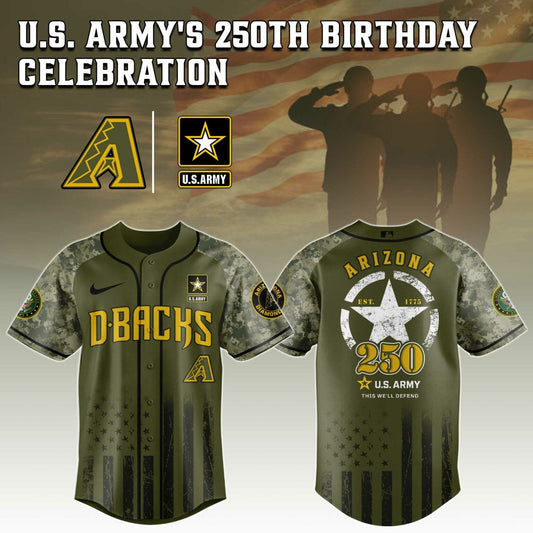 Arizona Diamondbacks MLB x 250 U.S. ARMY Jersey 03