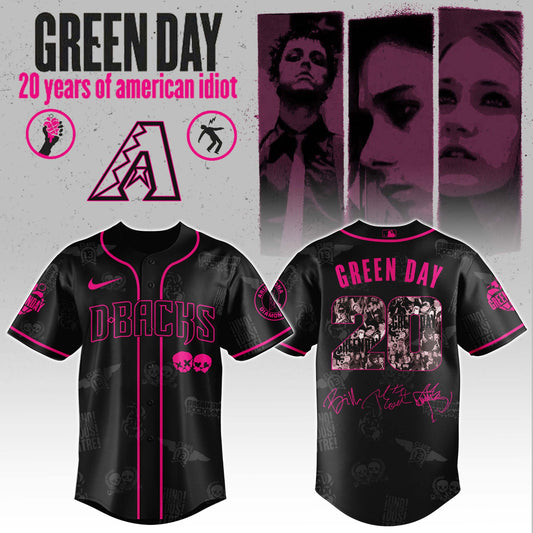 A Diamondbacks x Green Day 20th Anniversary Jersey 2025 Editions Limited + Selling Out Fast