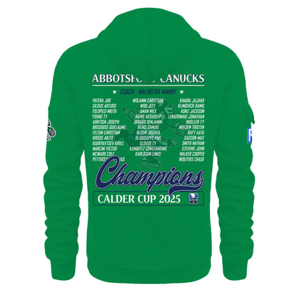 Abbotsford Canucks AHL Champions Cup 2025 New Half Zip Hoodie Limited