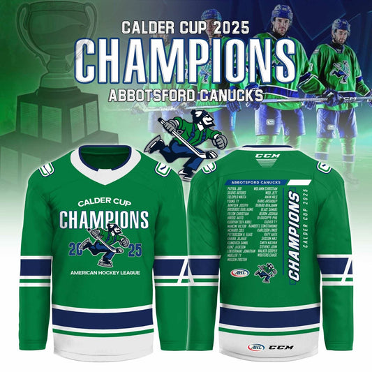Abbotsford Canucks 2025 AHL Champions 2025 Jersey Hockey Editions Limited