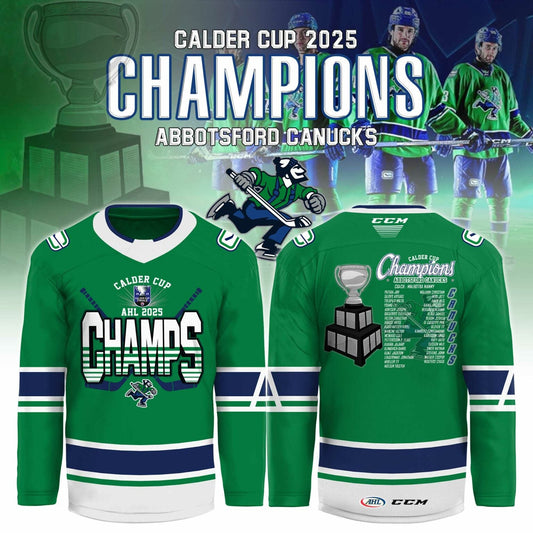 Abbotsford Canucks 2025 AHL Champions 2025 Jersey Hockey Editions Limited