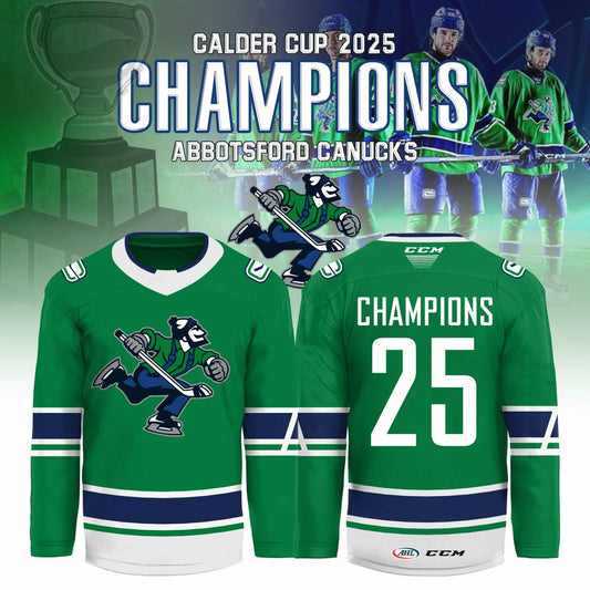 Abbotsford Canucks 2025 AHL Champions 2025 Jersey Hockey Editions Limited