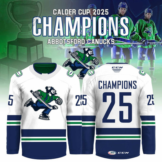 Abbotsford Canucks 2025 AHL Champions 2025 Jersey Hockey Editions Limited