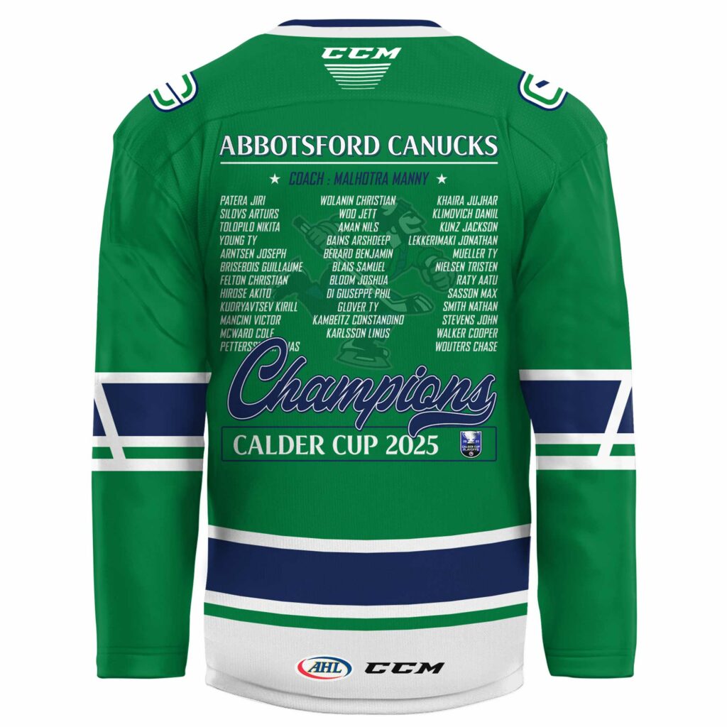 Abbotsford Canucks AHL Champions Cup 2025 Hockey Jersey Limited