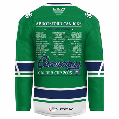 Abbotsford Canucks AHL Champions Cup 2025 Hockey Jersey Limited