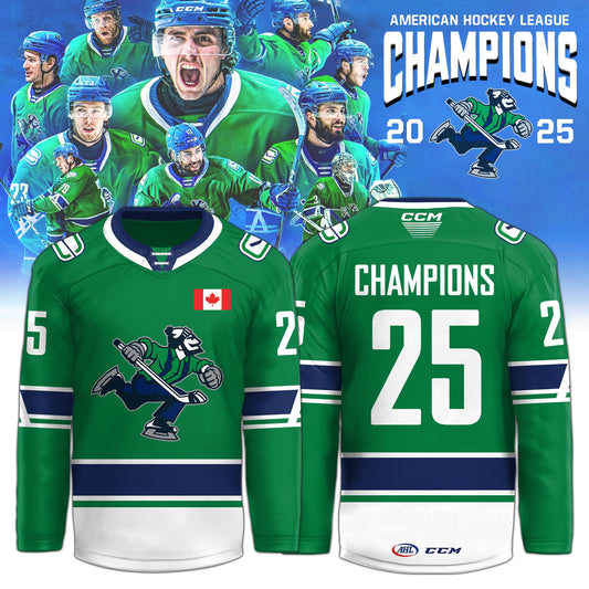 Abbotsford Canucks AHL Champions Cup 2025 Hockey Jersey Limited