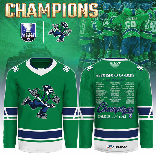 Abbotsford Canucks AHL Champions Cup 2025 Hockey Jersey Limited