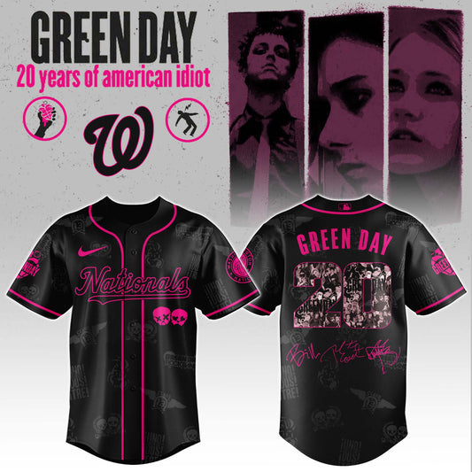 W Nationals x Green Day 20th Anniversary Jersey 2025 Editions Limited + Selling Out Fast