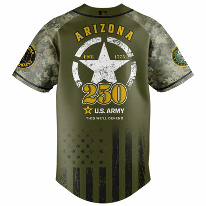 Arizona Diamondbacks MLB x 250 U.S. ARMY Jersey 03