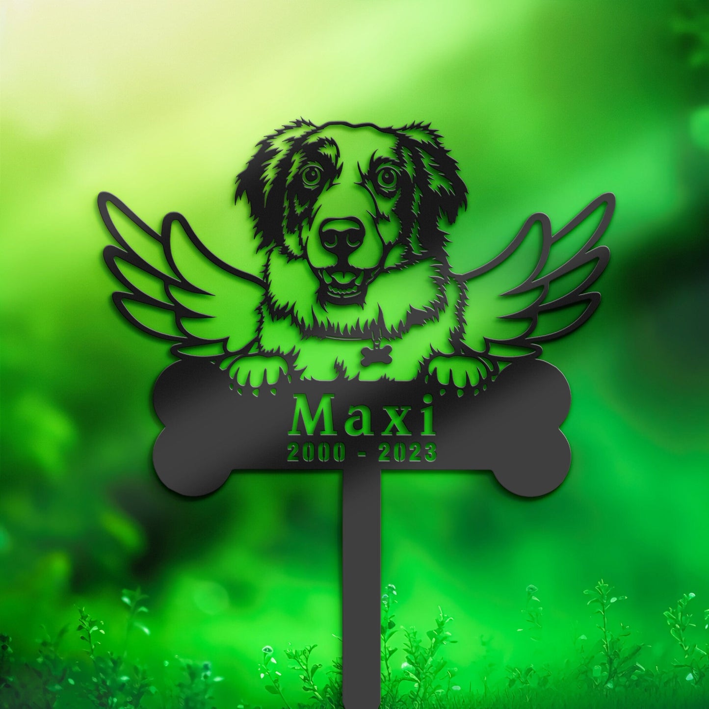 Personalized Australian Shepherd Dog Memorial Stake, Metal Stake, Sympathy Sign, Pet Grave Marker, Remembrance Stake