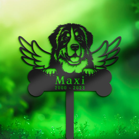 Personalized Berne cattle Dog Memorial Stake, Metal Stake, Sympathy Sign, Pet Grave Marker, Remembrance Stake