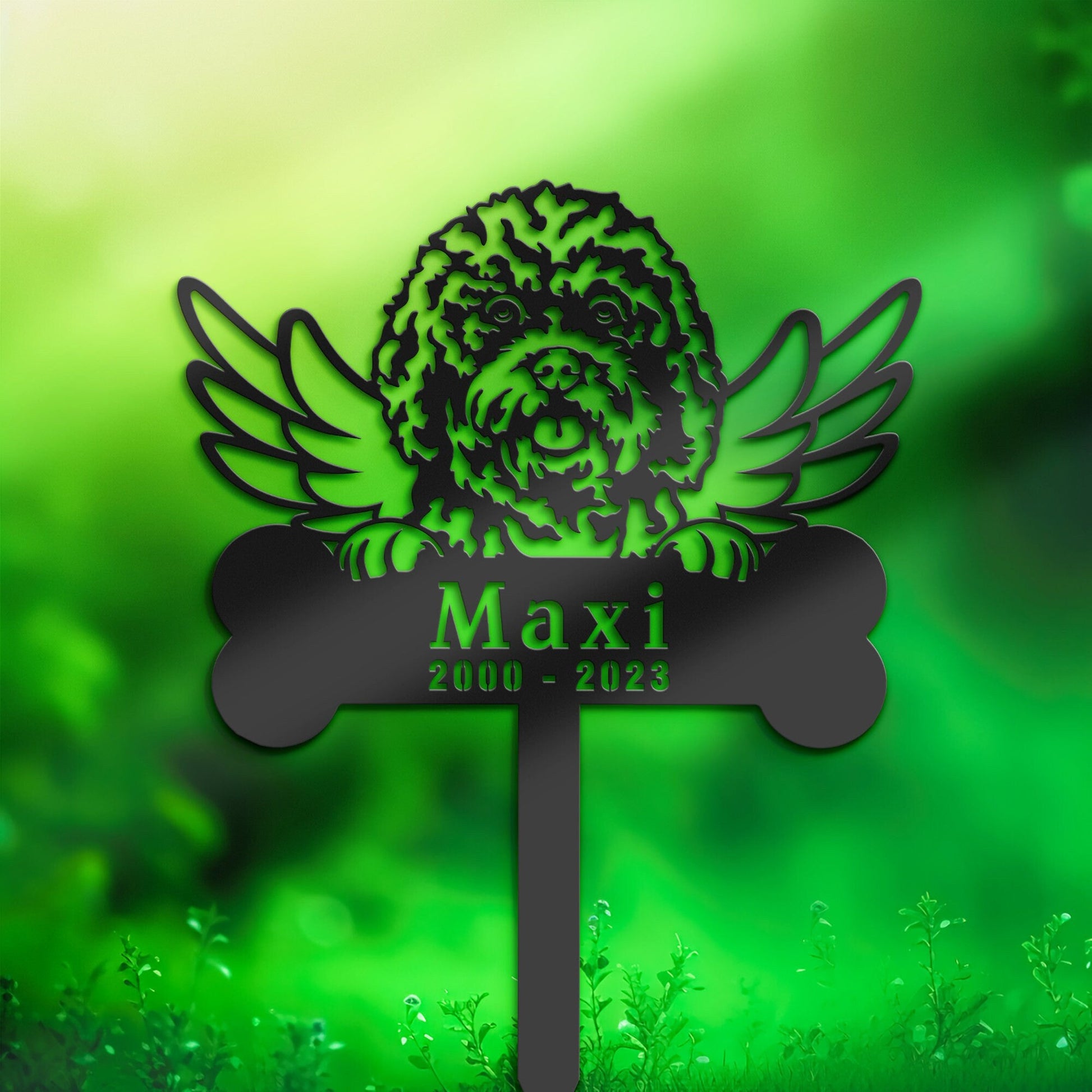 Personalized Cavapoo Dog Memorial Stake, Metal Stake, Sympathy Sign, Pet Grave Marker, Remembrance Stake