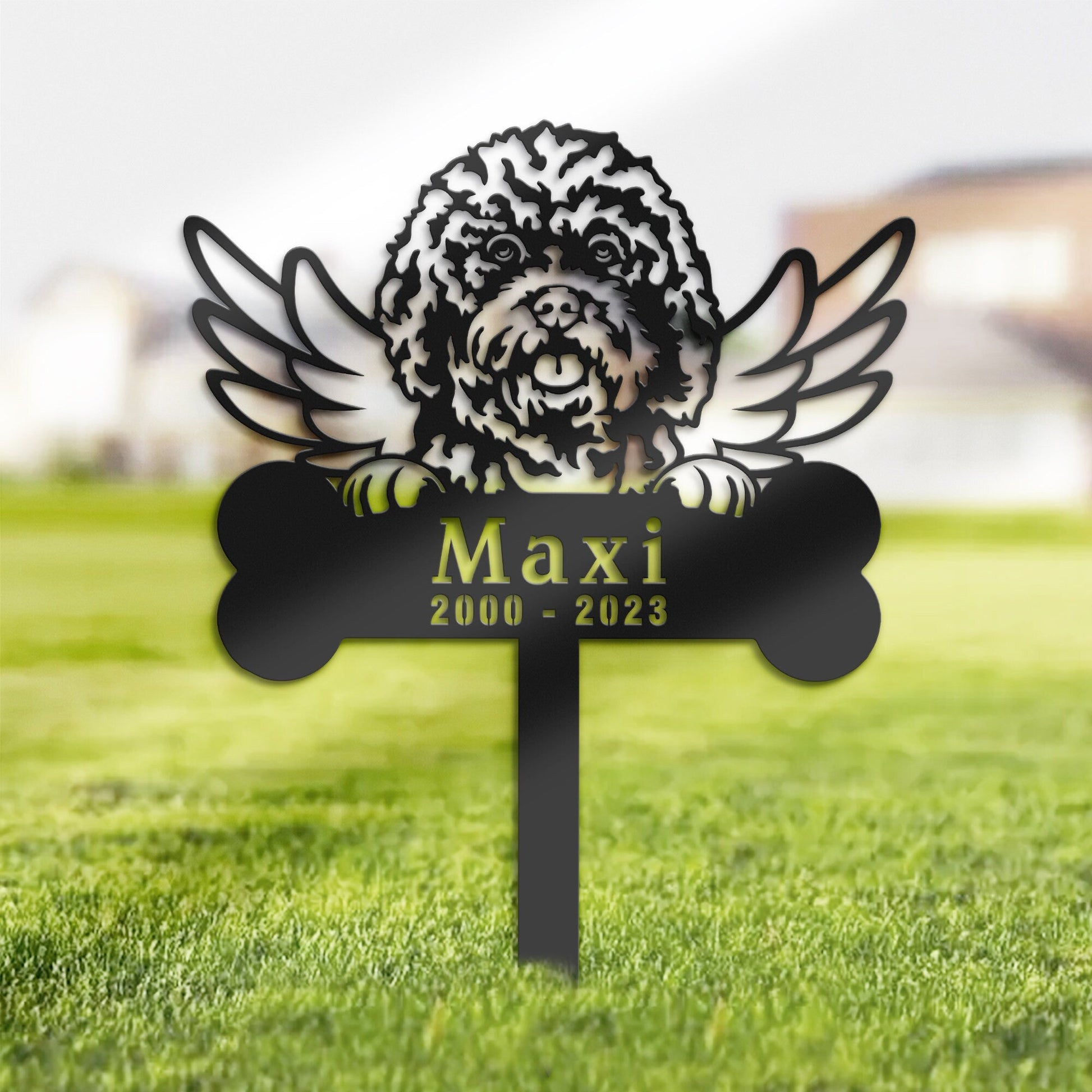 Personalized Cavapoo Dog Memorial Stake, Metal Stake, Sympathy Sign, Pet Grave Marker, Remembrance Stake