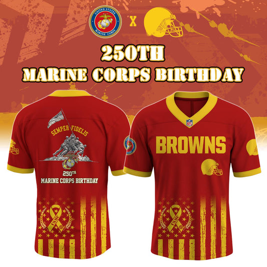 C Browns x 250th Birthday of the U.S. Marine Corps Jersey 2025 Limited Edition