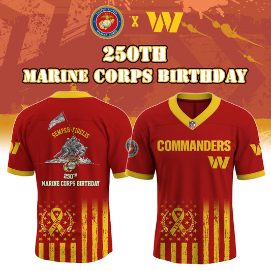 W Commanders x 250th Birthday of the U.S. Marine Corps Jersey 2025 Limited Edition