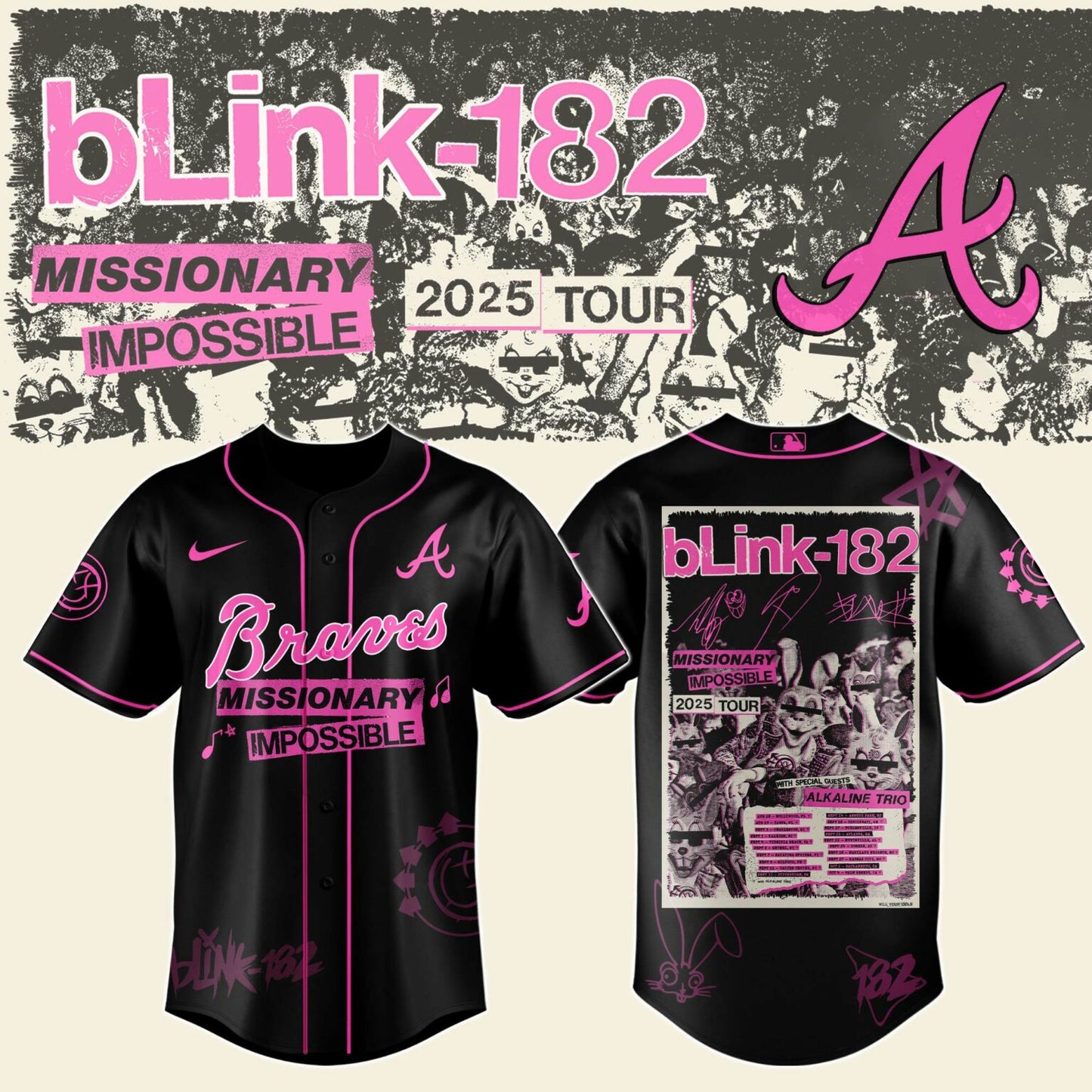 ATL x Blink-182 Missionary Impossible Tour 2025 Jersey