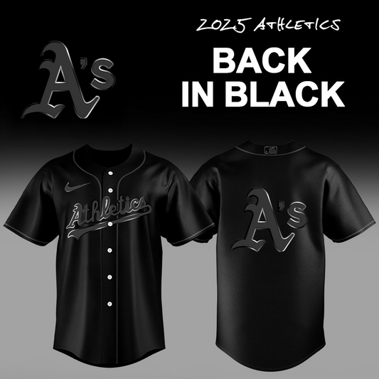 Athletics Back In Black 2025 Jersey