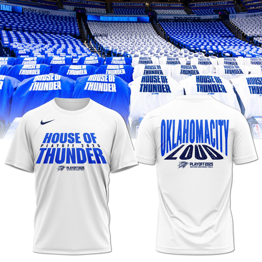 The 2025 Oklahoma City Thunder playoff Tshirt